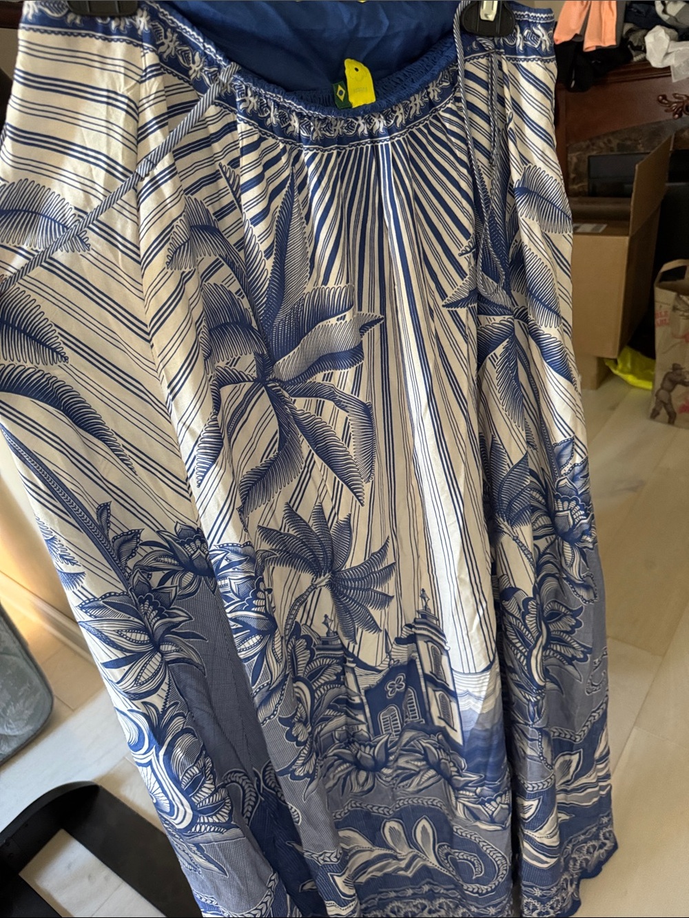 FARM Rio Blue Town Scene Floral Dress - Picture 5 of 5